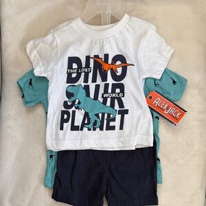 Dino World Kids Matching Set - White, Teal, and Navy